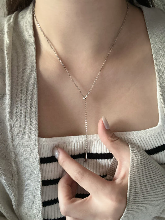 Silver Drop Necklace