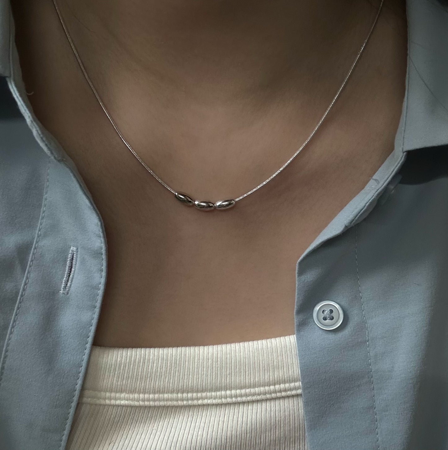Silver Seed Necklace