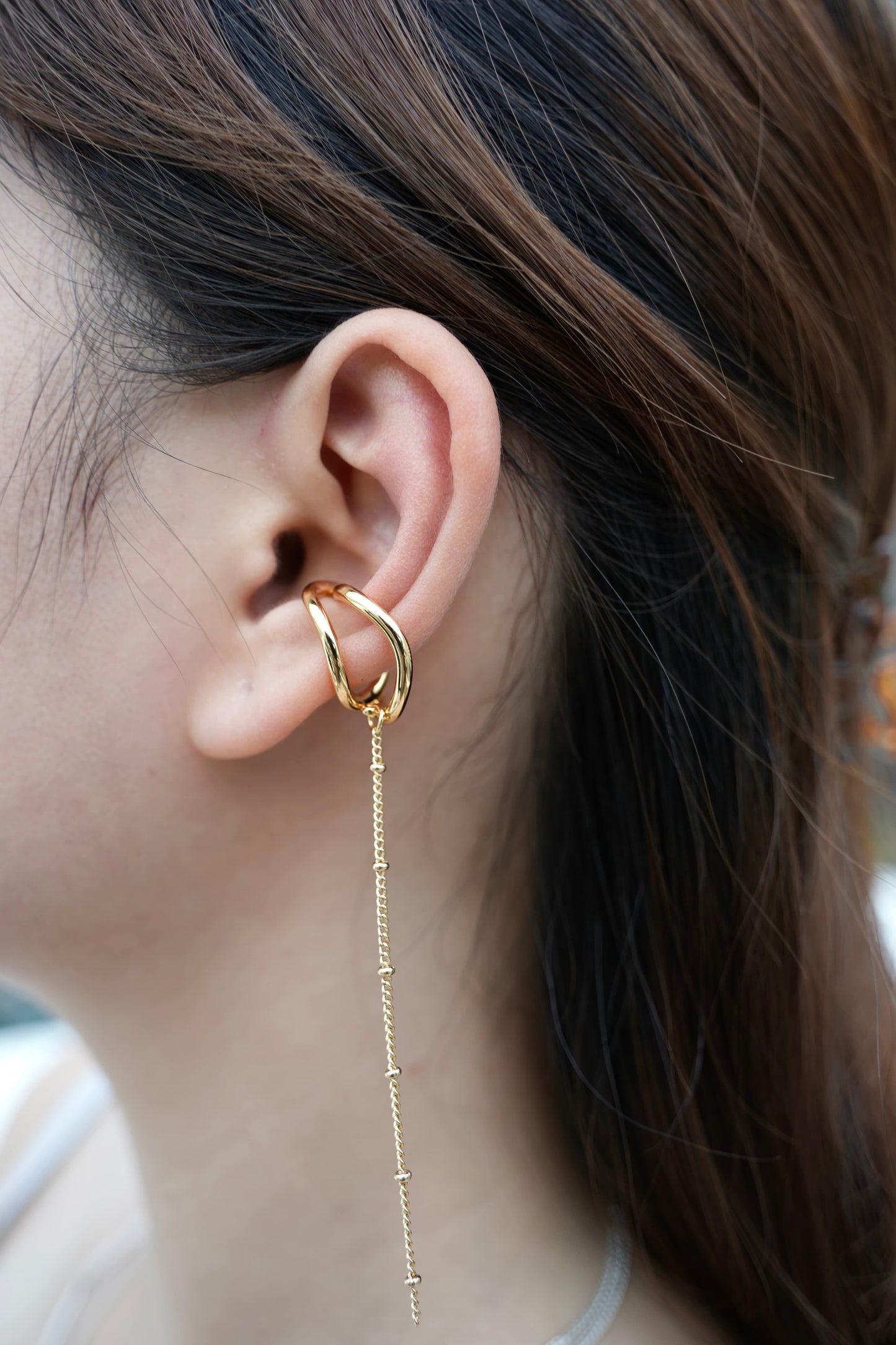 Tethered Moon Ear cuff