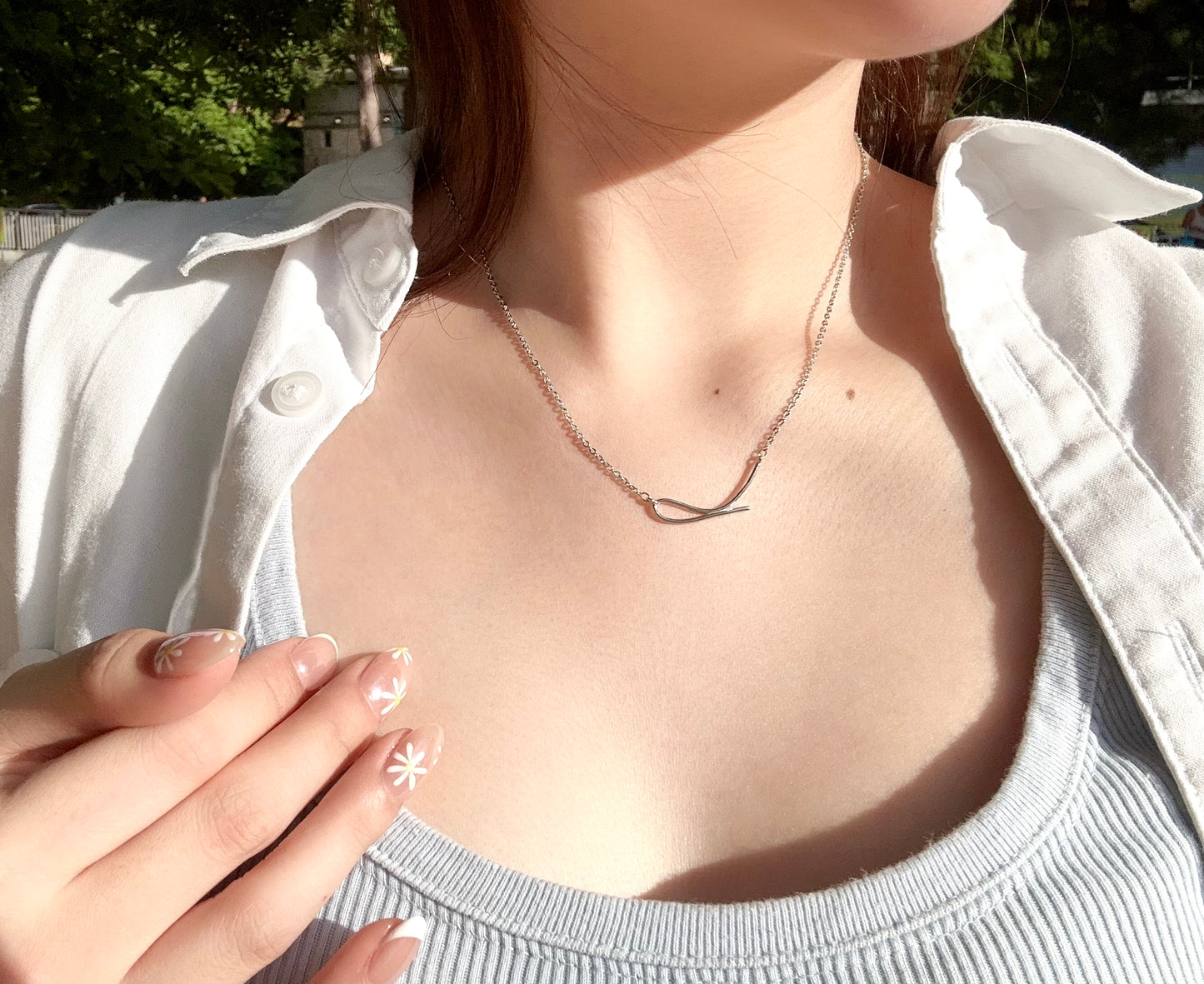 Argent Clip Necklace